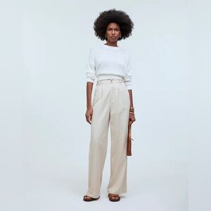 Madewell Cream Wide Leg Pants